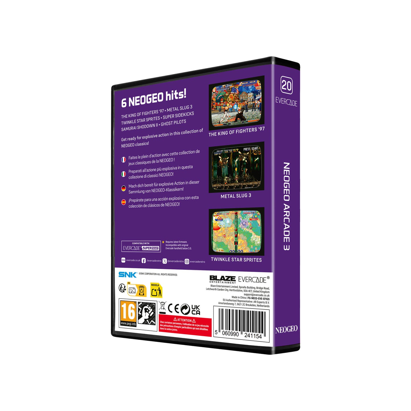 Cartucho Evercade NEOGEO Arcade 3
