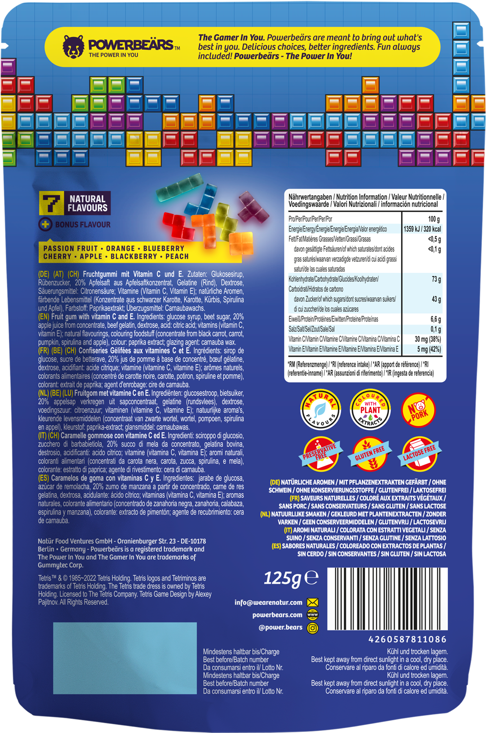 Gominolas Tetris (pack de 12 x 50g)