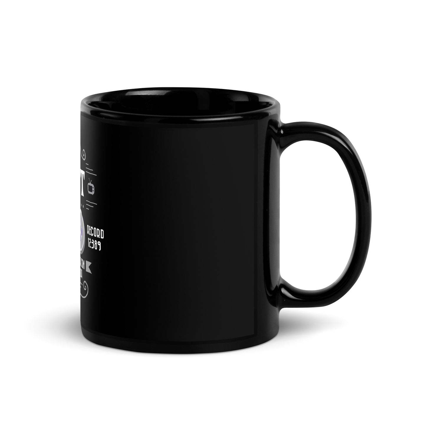 Taza negra brillante - PRESIONA START