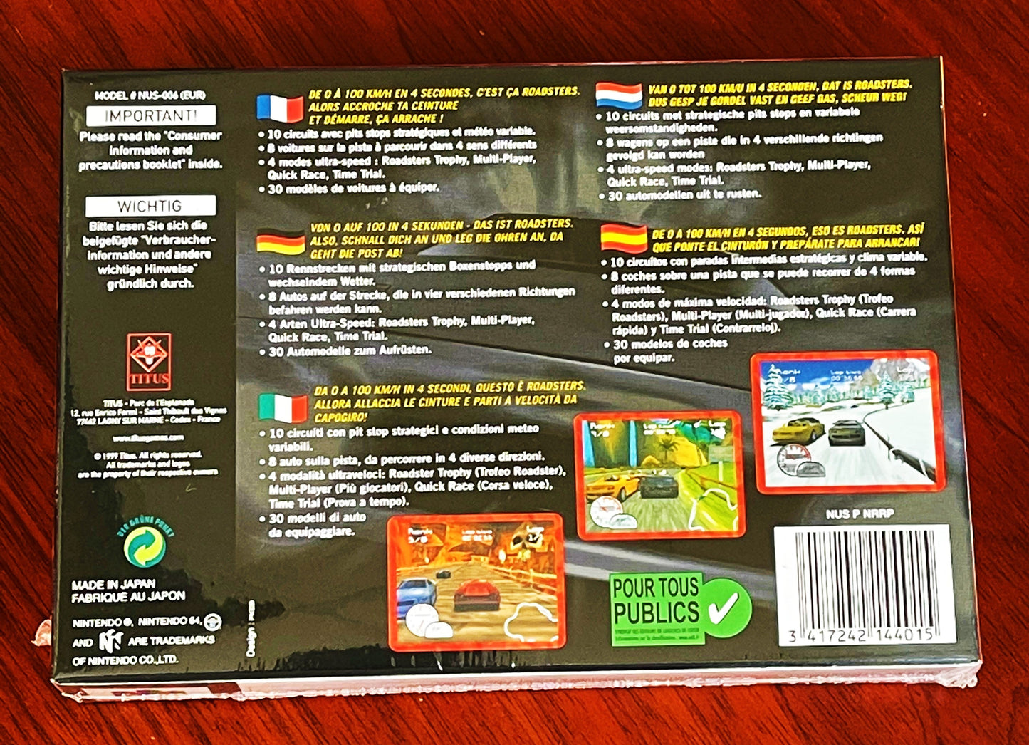 Caja de Coleccionista - N64 Roadsters