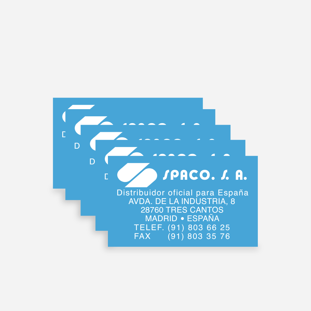 Pegatina SPACO Azul - Distribuidor Oficial