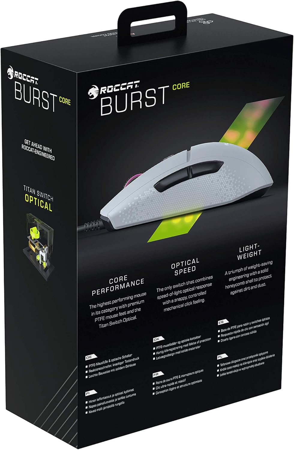 PC Roccat Burst Core Ratón Blanco