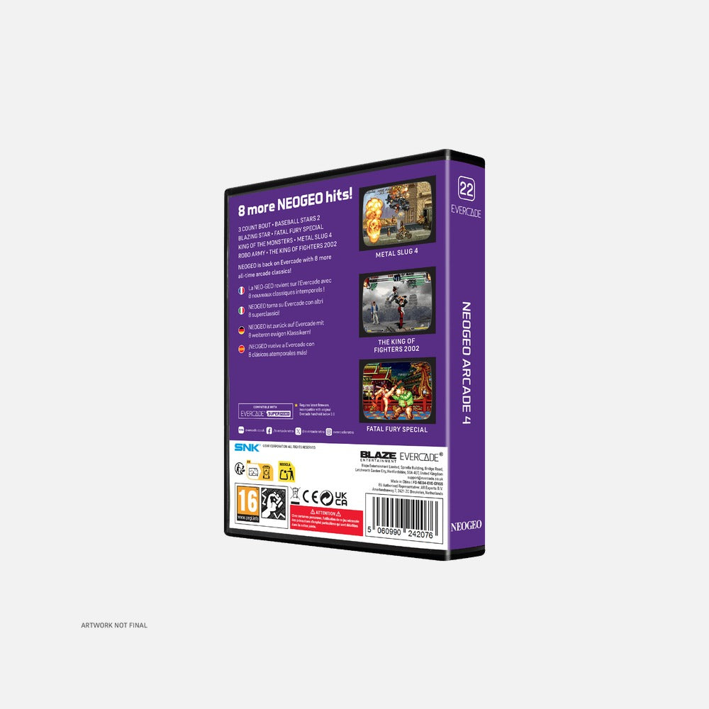 Cartucho Evercade NEOGEO Arcade 4