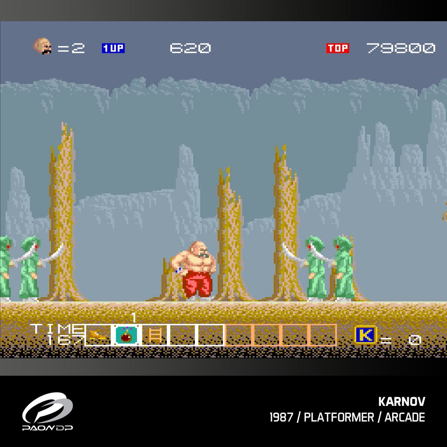 Cartucho Evercade Windjammers Karnov & Friends