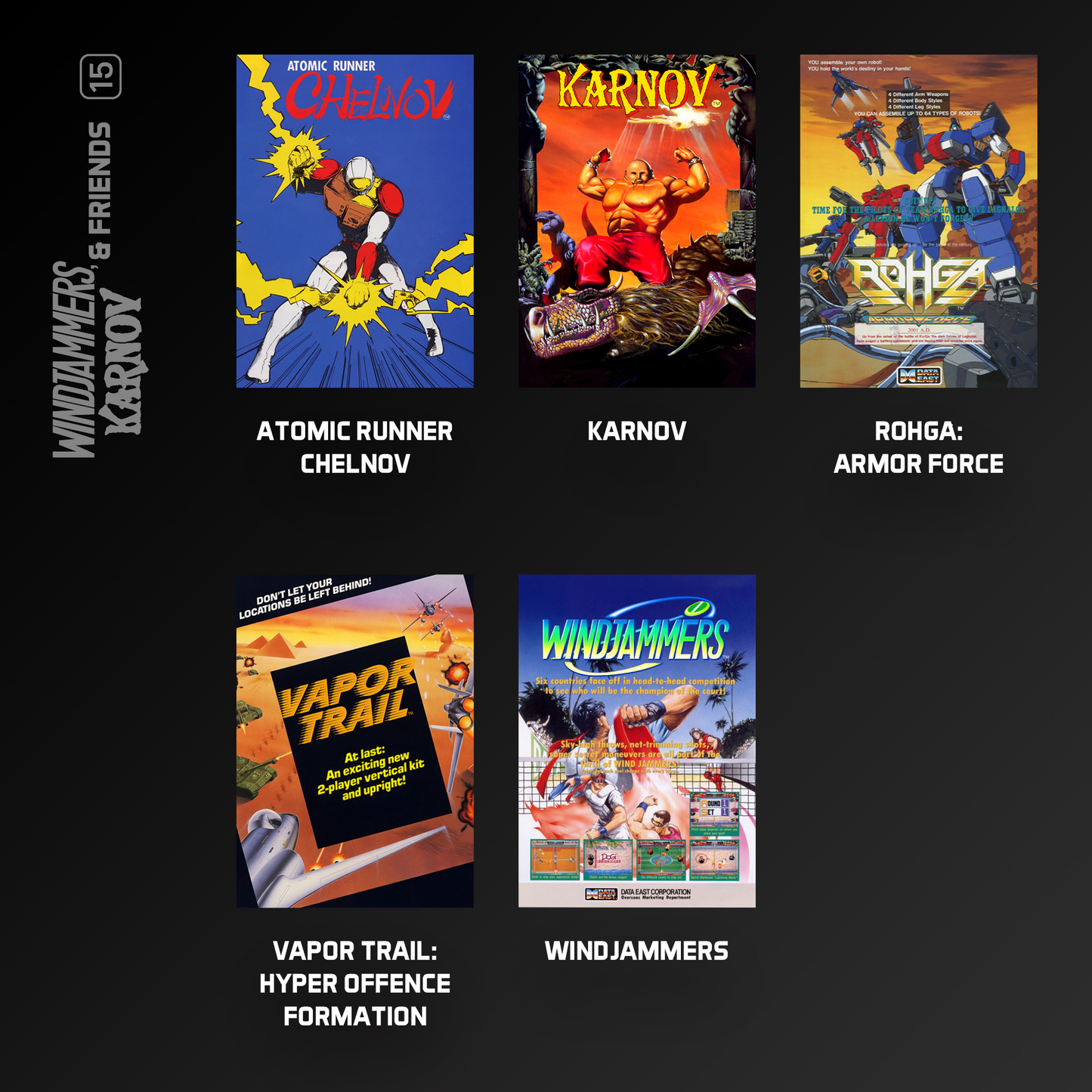 Cartucho Evercade Windjammers Karnov & Friends