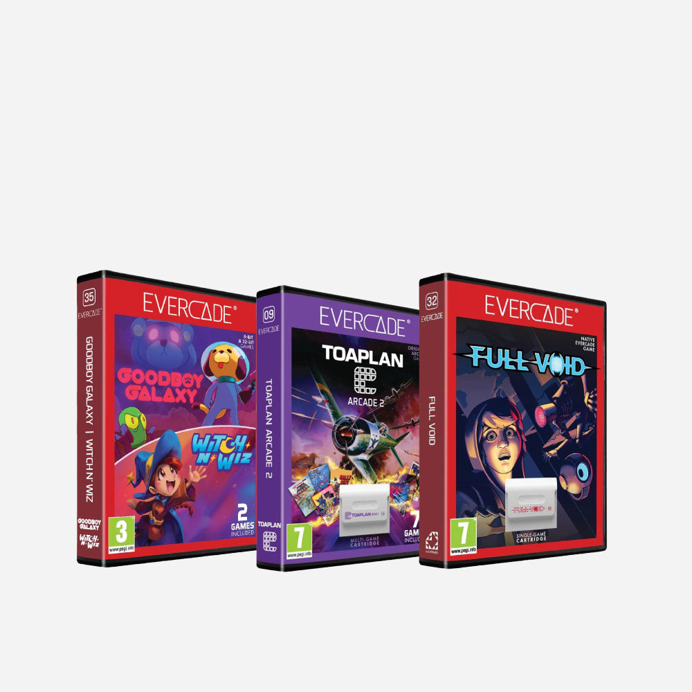 Pack Evercade: Good boy Galaxy Toaplan Arcade 2 & Full Void