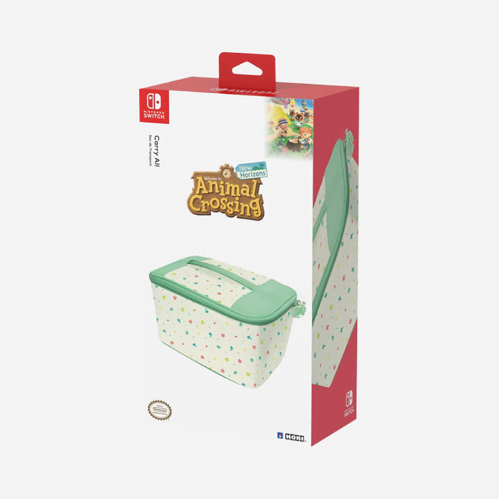 Hori Bolsa de Transporte Blanco y Verde Animal Crossing Nintendo Switch