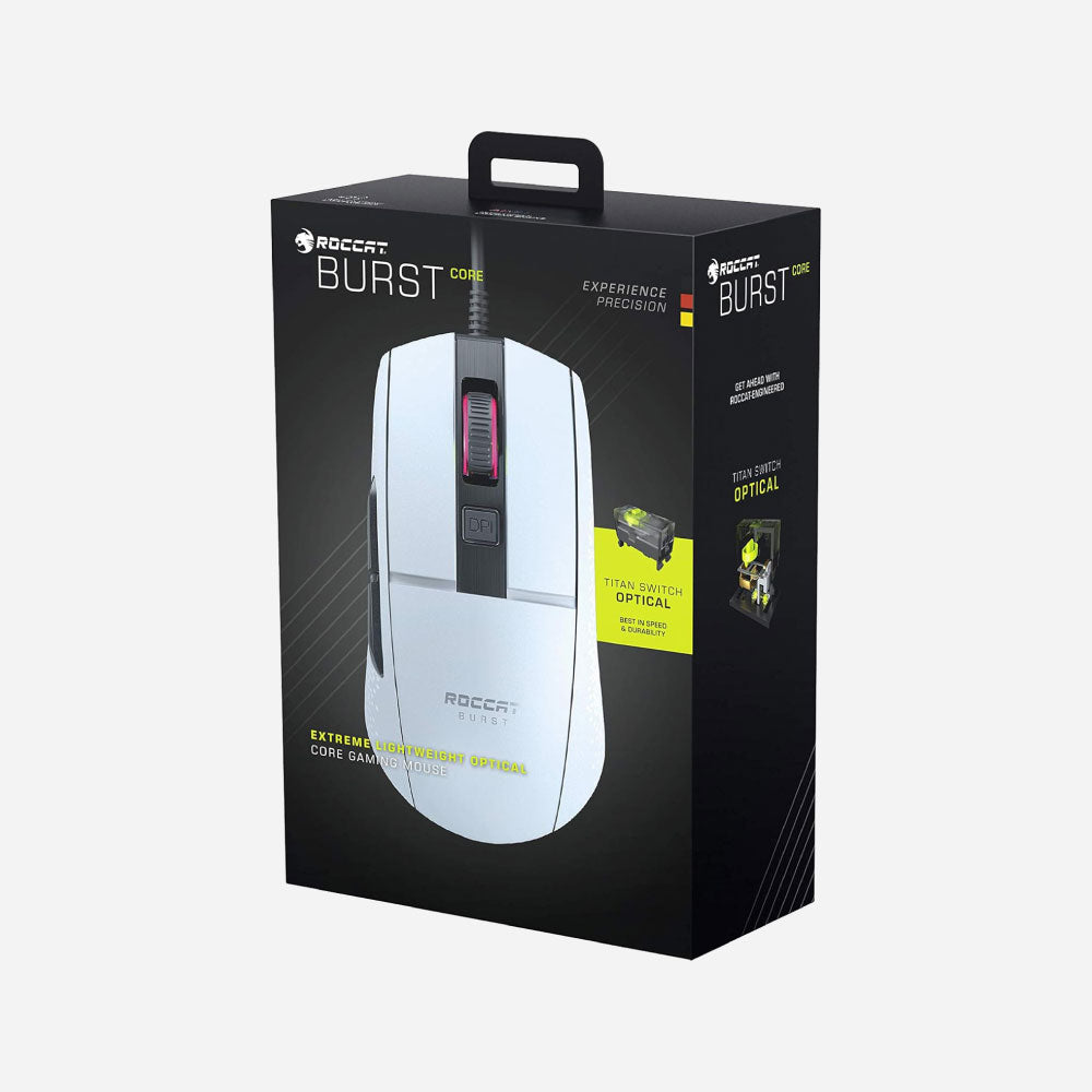 PC Roccat Burst Core Ratón Blanco