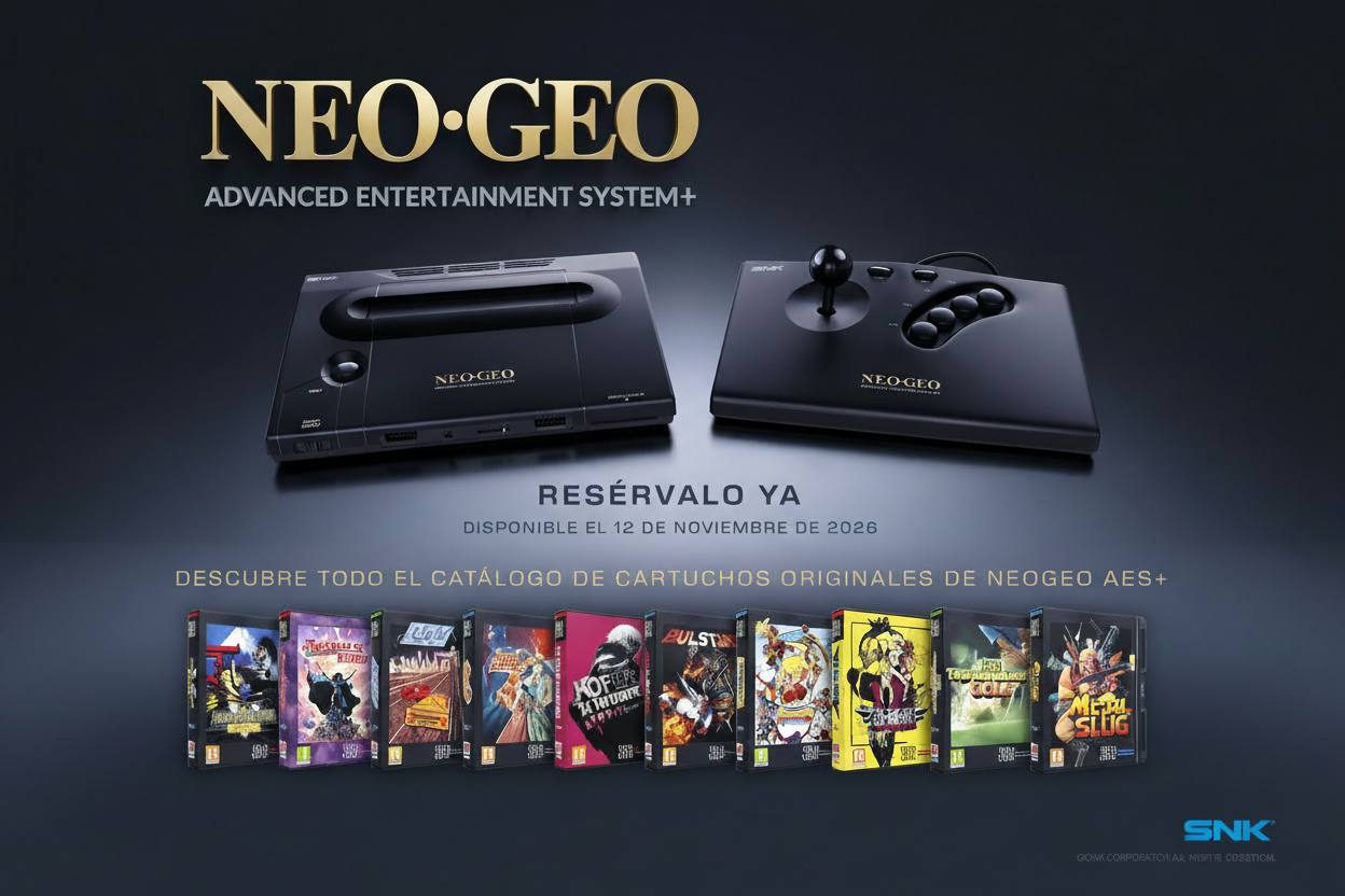 Neo Geo AES+ Hero Banner con juegos