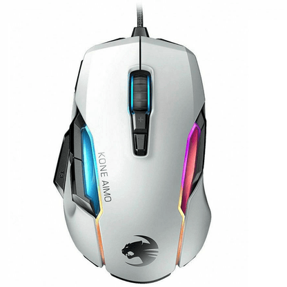 PC Roccat Kone AIMO Remastered Ratón Blanco