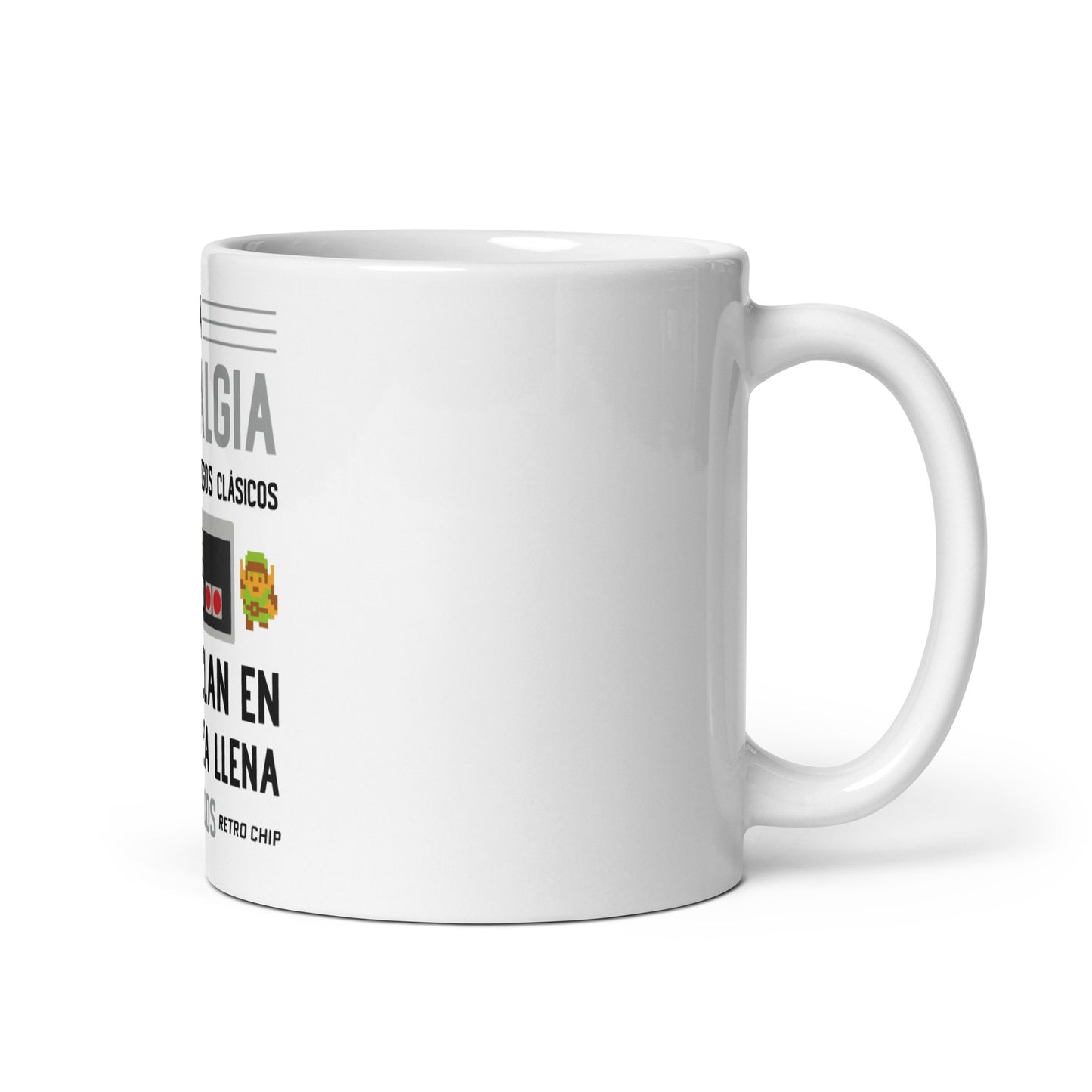 Taza blanca brillante - NOSTALGIA